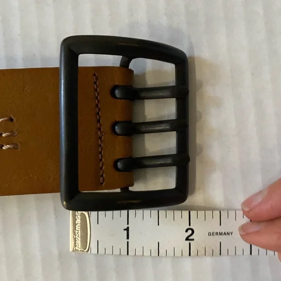 Diesel Threey Vintage Tan Leather Belt Size 34/90 - Picture 11 of 16